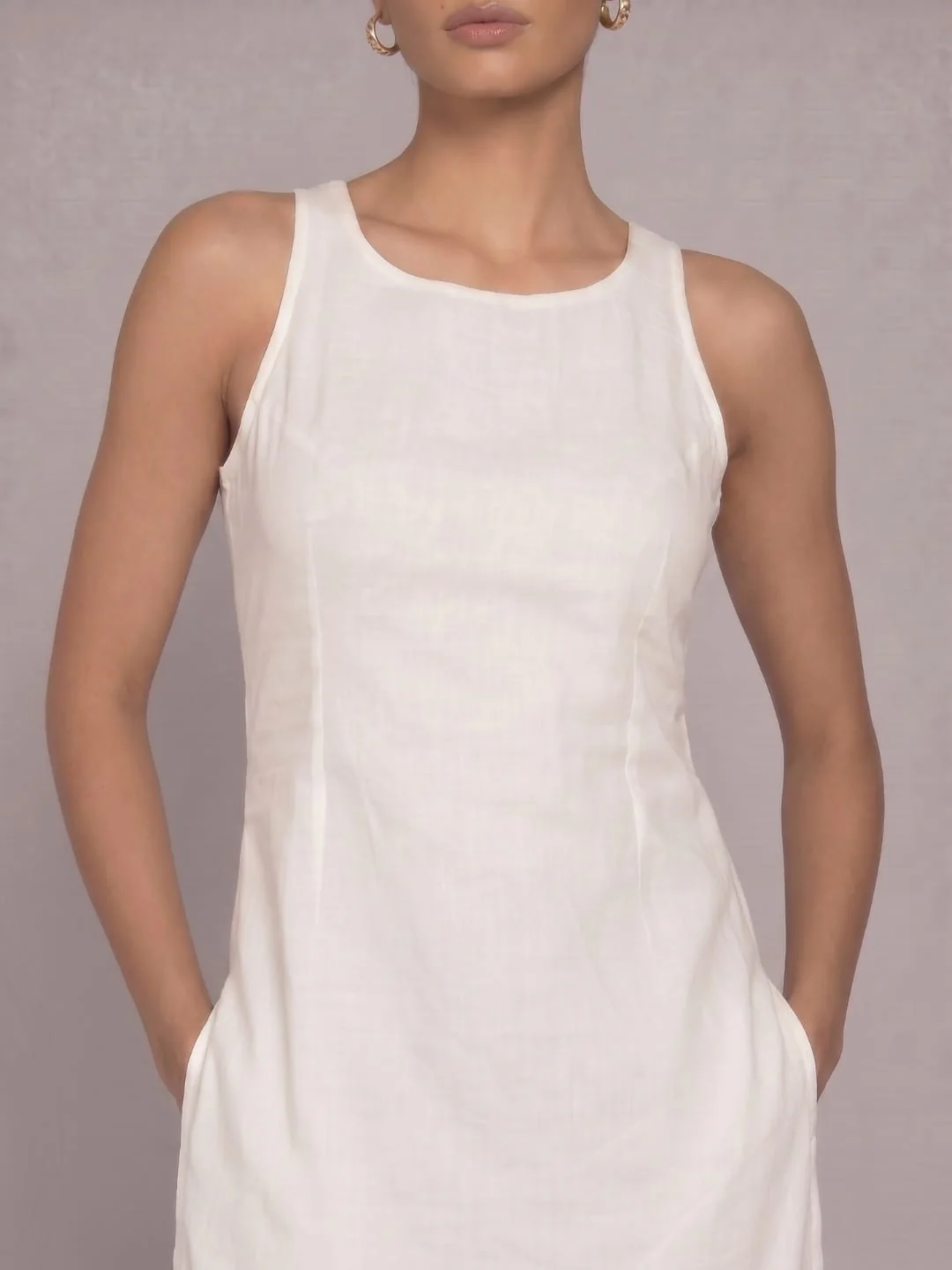Saba Plain Round Neck Kurti - Image 6