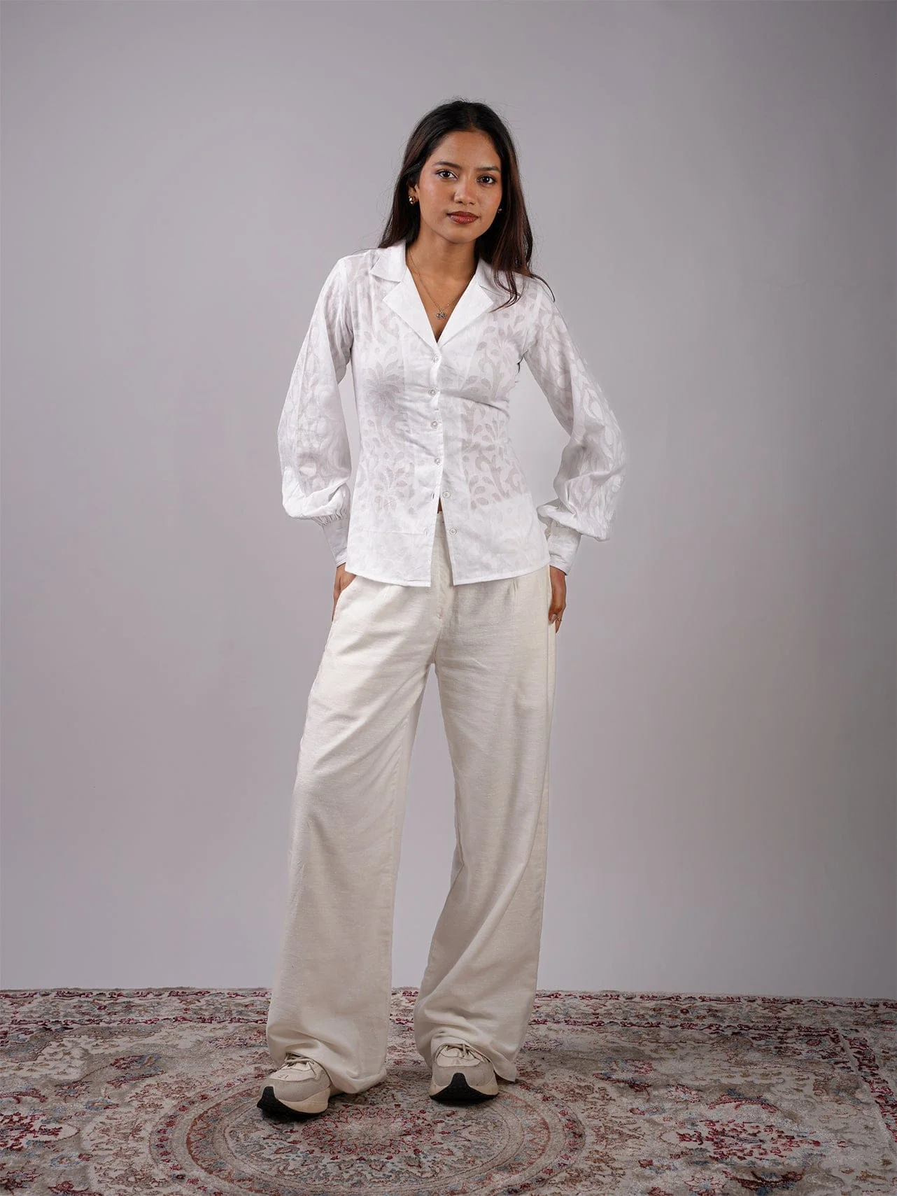 Safa Jacquard Corset Shirt - Image 2