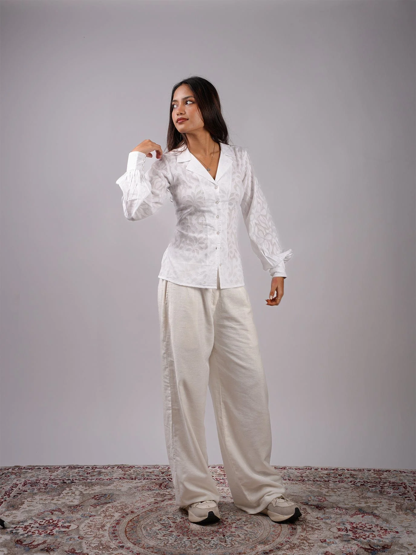 Safa Jacquard Corset Shirt - Image 4