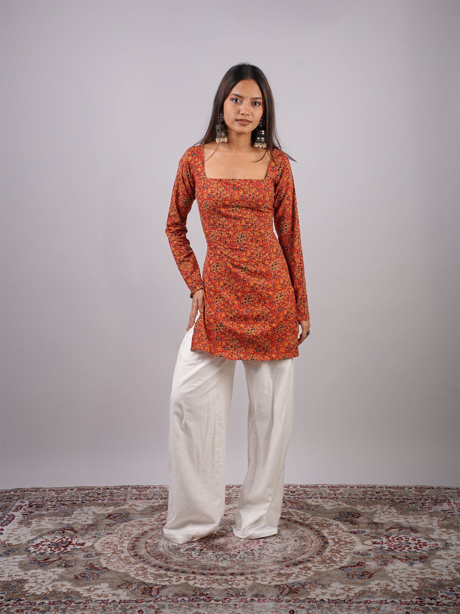 Sana Sleeved Corset Kurti - Image 4