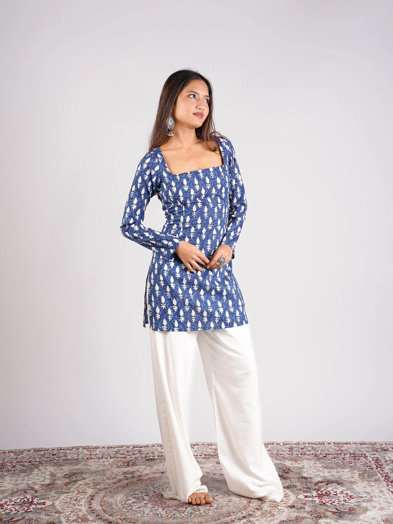 Shikha Sleeved Corset Kurti - Image 3