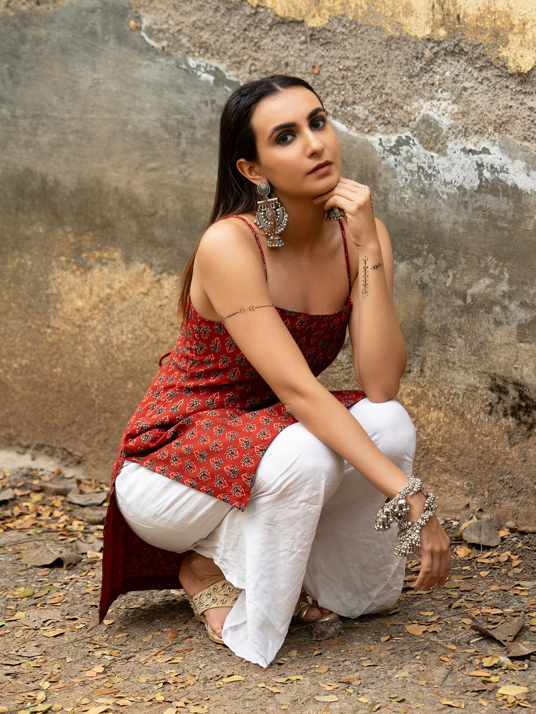 Sia Noodle Strap Corset Kurti - Image 3