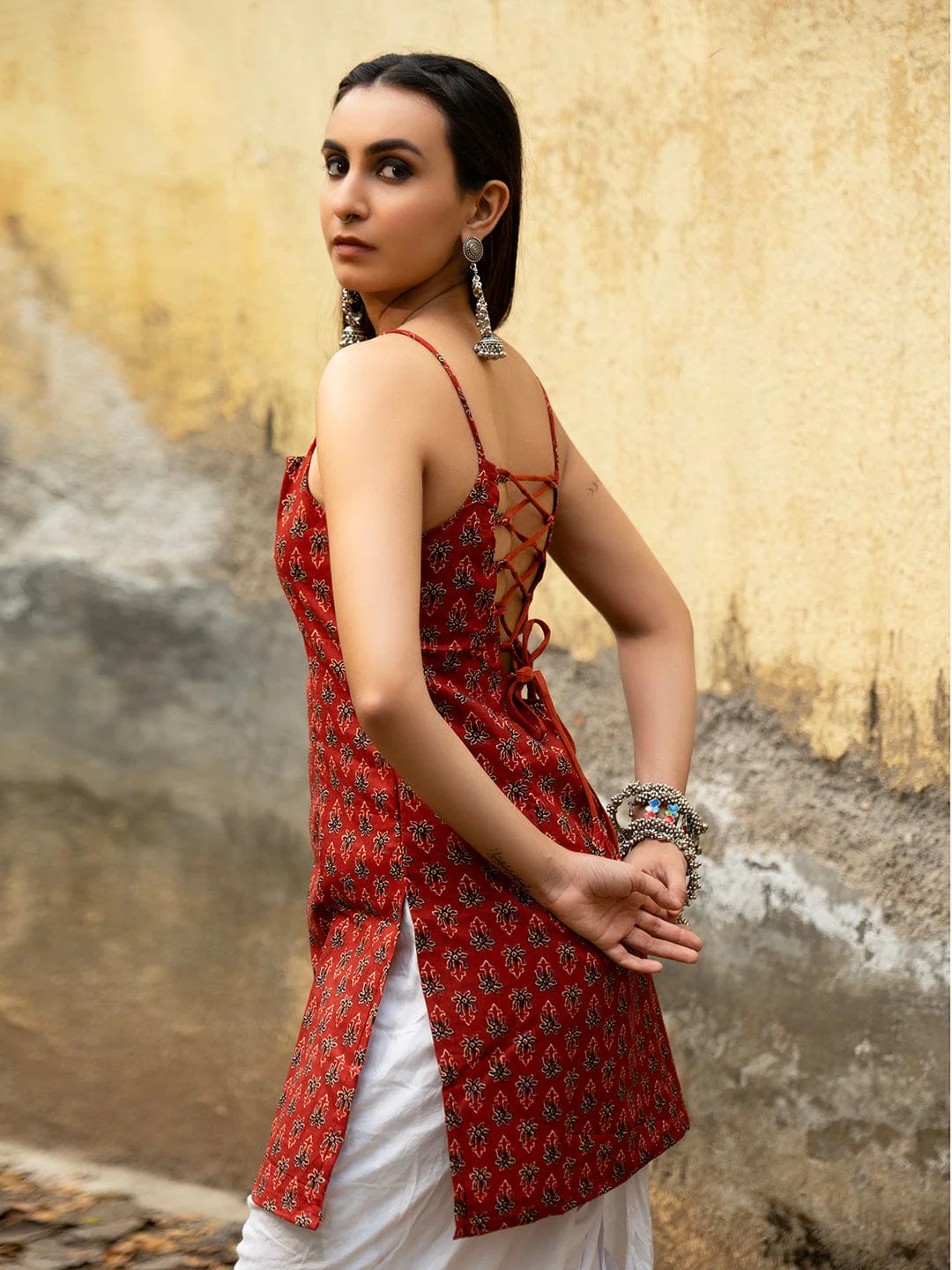 Sia Noodle Strap Corset Kurti - Image 4