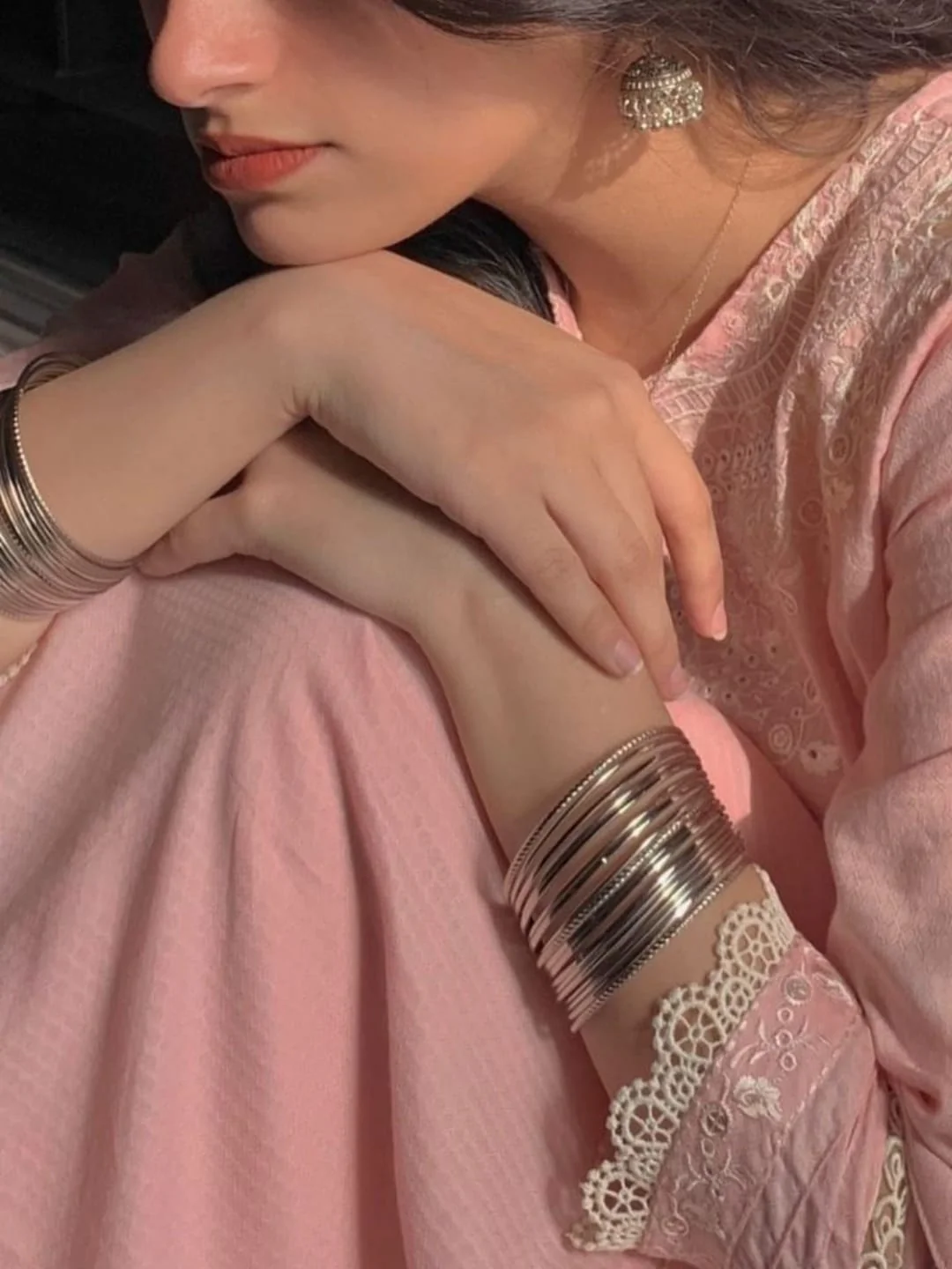 Silver Bangle Set - Image 4