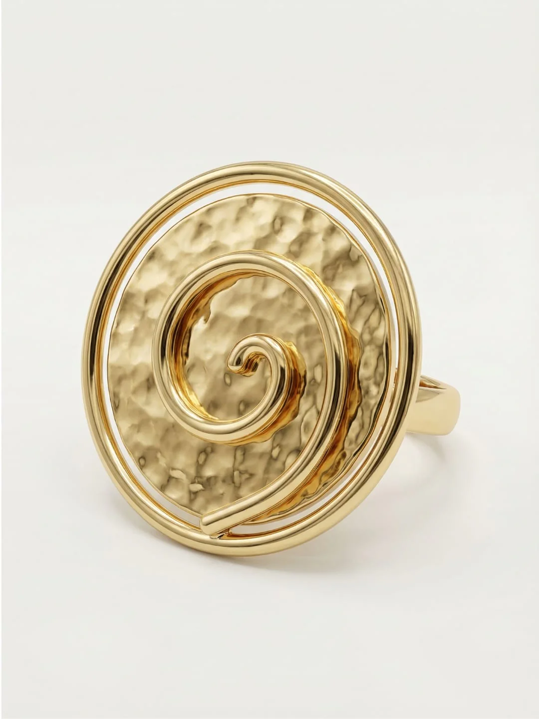 Spiral Gold Flake Ring - Image 2