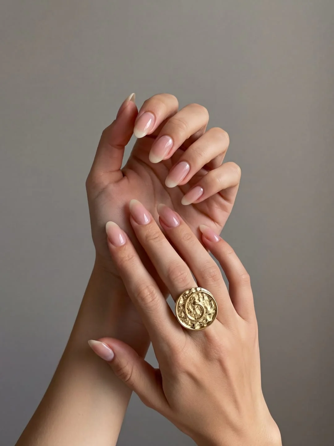 Spiral Gold Flake Ring - Image 3