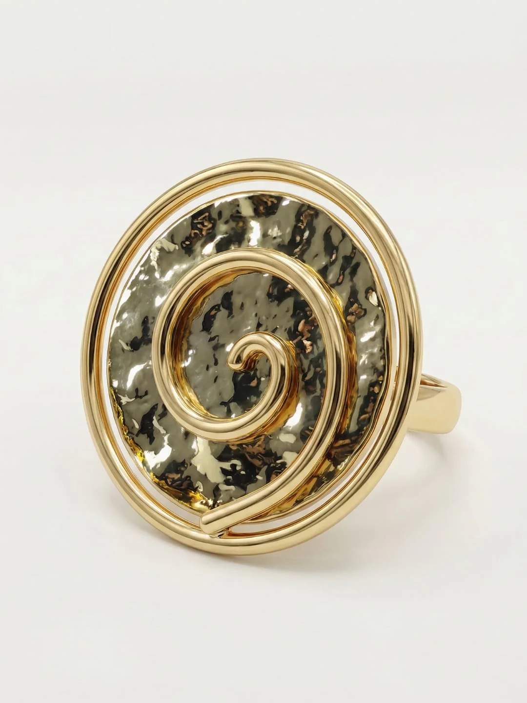 Spiral Gold Flake Ring - Image 4