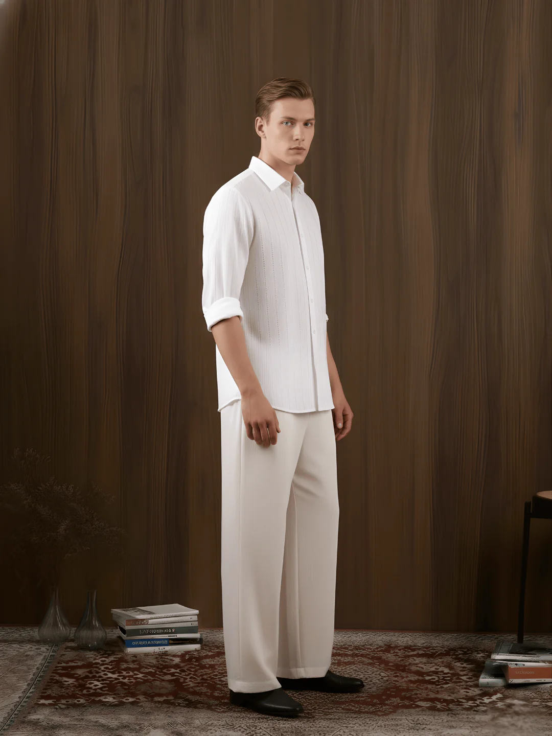 Sufi Jacquard Fitted Shirt - Image 4