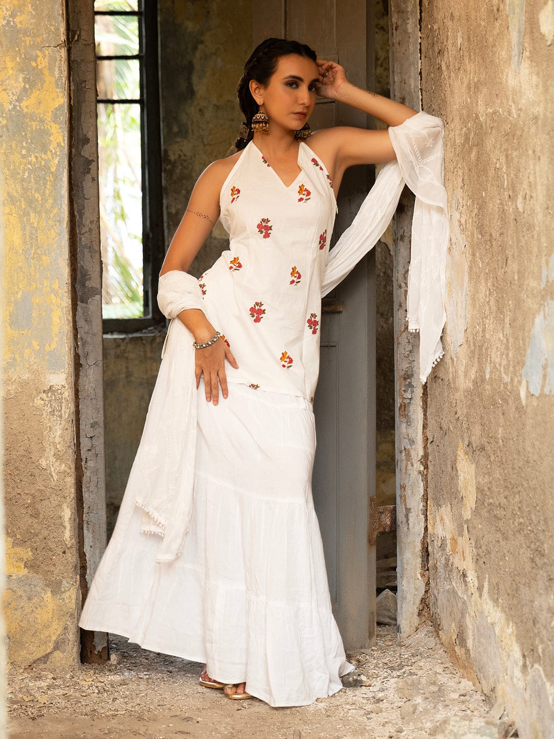 Tara Halter Neck Corset Kurti - Image 3