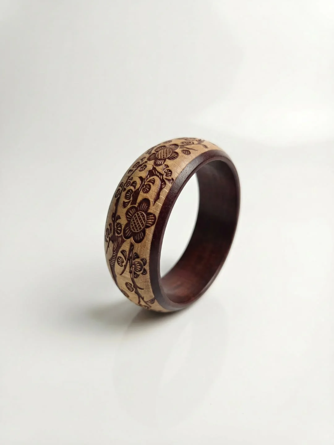 Veda Carved Wood Kada - Image 3