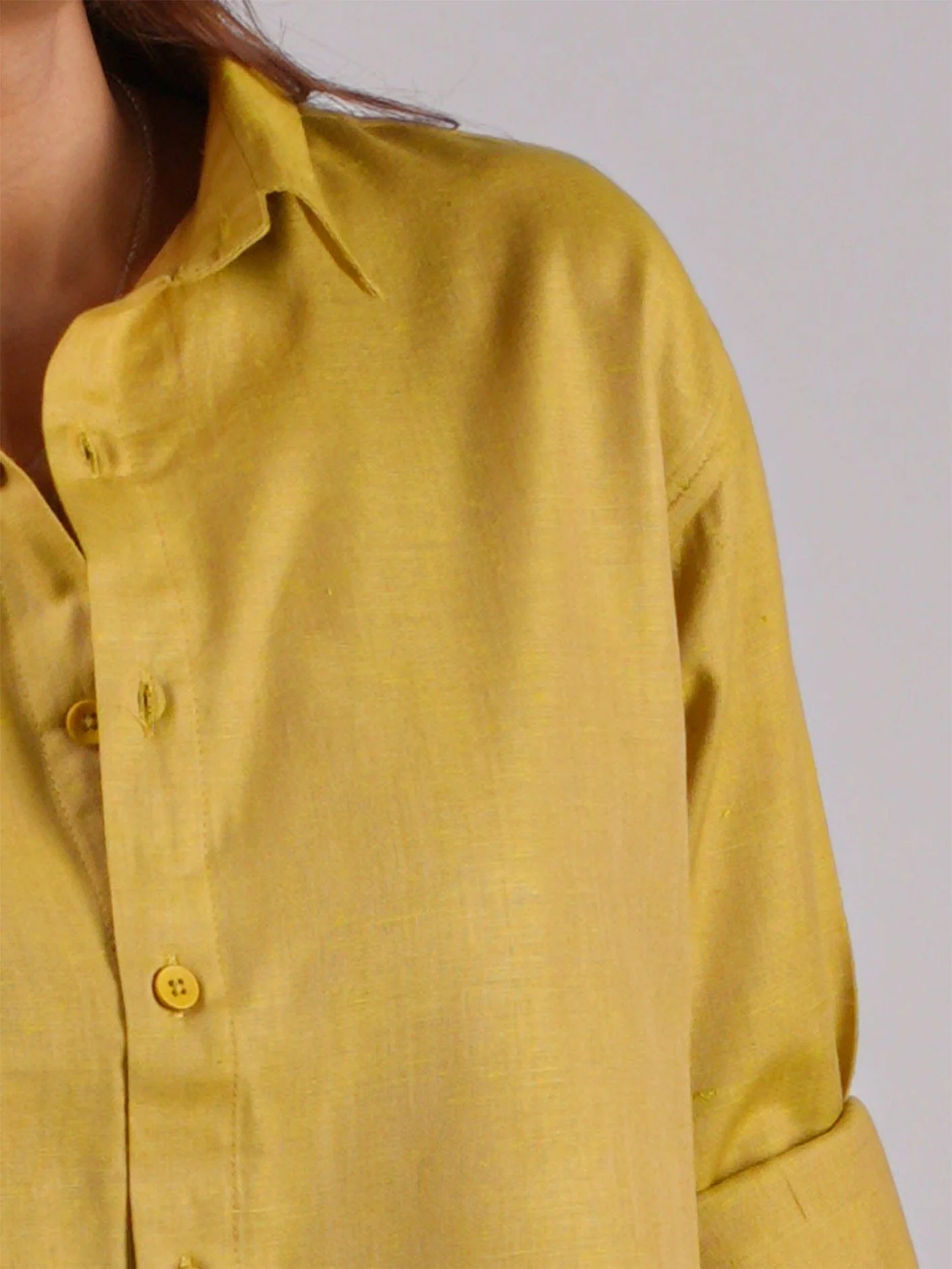 Oversized Green Linen Shirt - Image 5