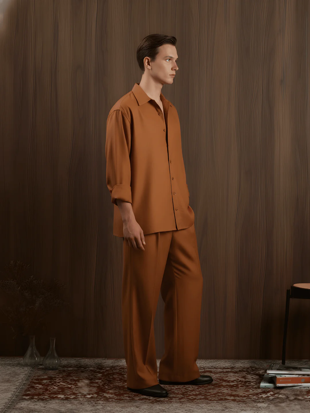 Yash Brown Loose Fitted Shirt - Image 3