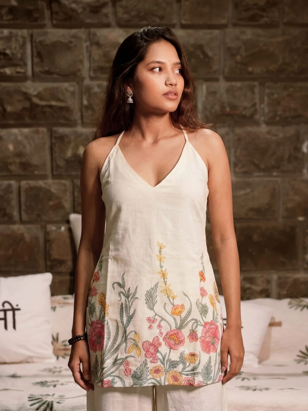 Zaya Halterneck Kurti Pant Set - Image 3