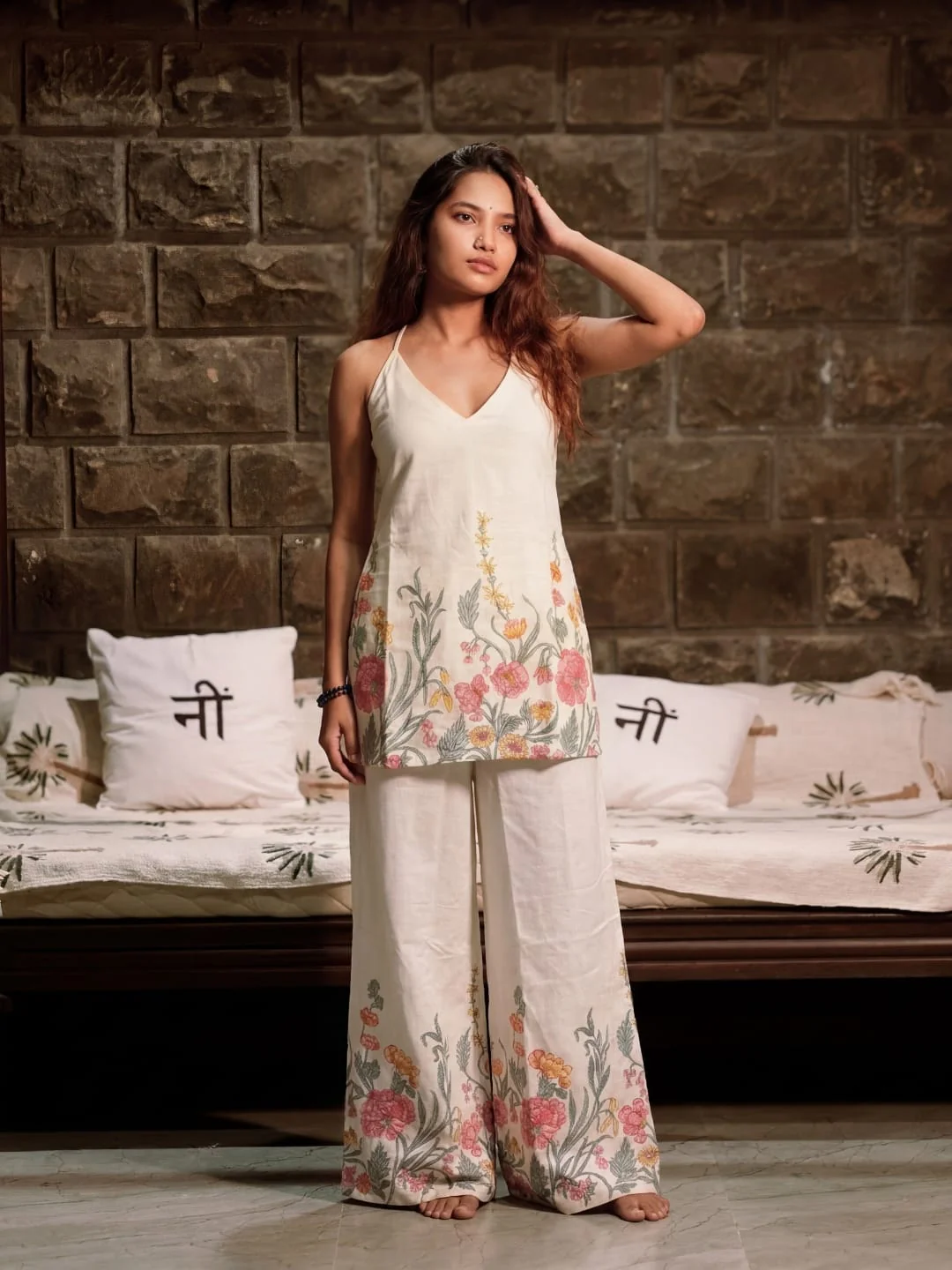 Zaya Halterneck Kurti Pant Set - Image 4